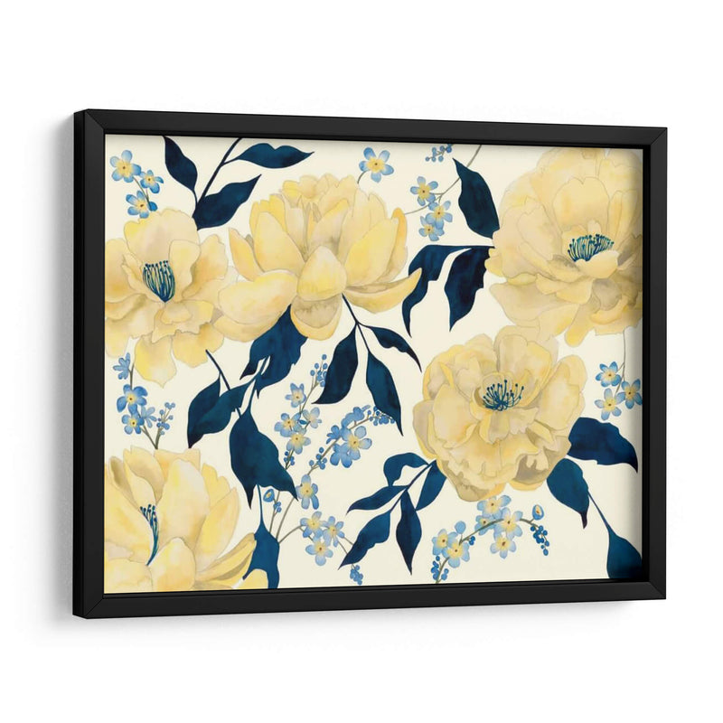 Fleurs Dor Et Bleu Ii - Grace Popp | Cuadro decorativo de Canvas Lab