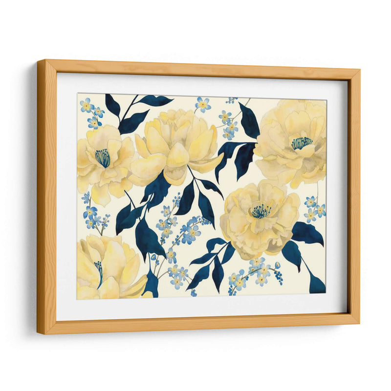 Fleurs Dor Et Bleu Ii - Grace Popp | Cuadro decorativo de Canvas Lab