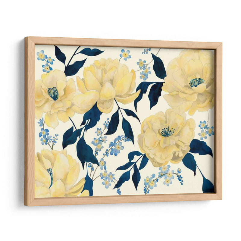 Fleurs Dor Et Bleu Ii - Grace Popp | Cuadro decorativo de Canvas Lab