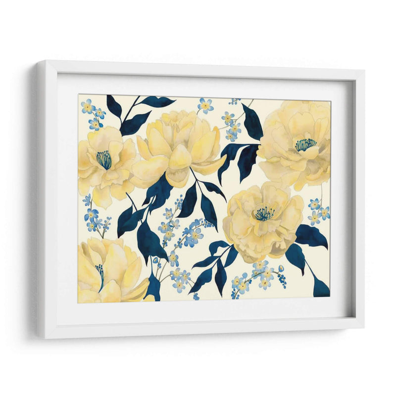 Fleurs Dor Et Bleu Ii - Grace Popp | Cuadro decorativo de Canvas Lab