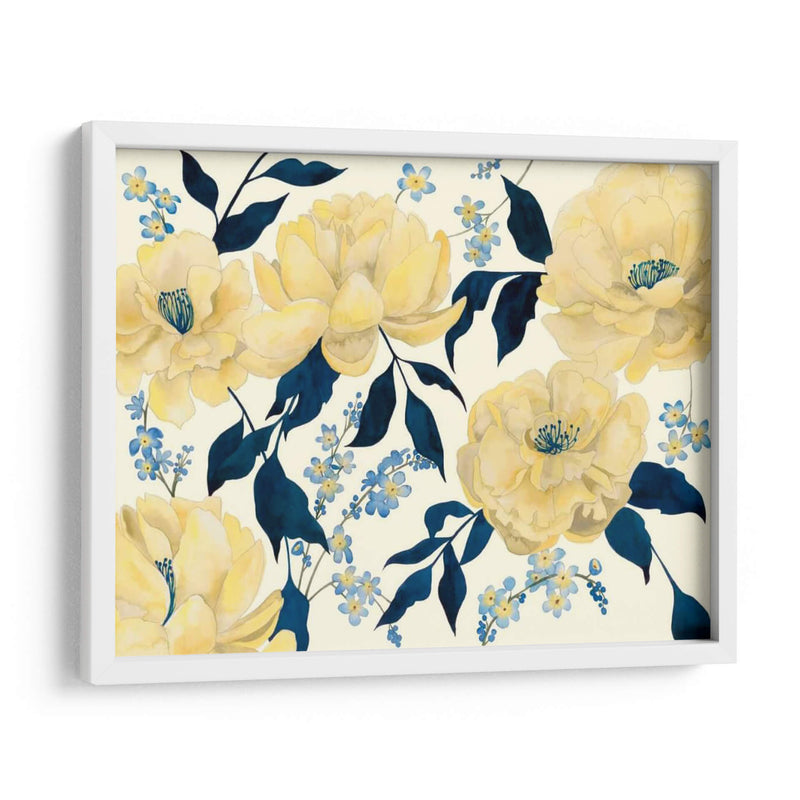 Fleurs Dor Et Bleu Ii - Grace Popp | Cuadro decorativo de Canvas Lab