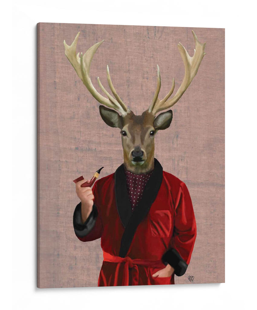 Ciervos En La Chaqueta De Fumar - Fab Funky | Cuadro decorativo de Canvas Lab
