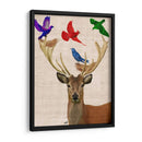 Ciervos Y Pájaros Nidos - Fab Funky | Cuadro decorativo de Canvas Lab