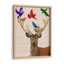 Ciervos Y Pájaros Nidos - Fab Funky | Cuadro decorativo de Canvas Lab