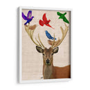 Ciervos Y Pájaros Nidos - Fab Funky | Cuadro decorativo de Canvas Lab
