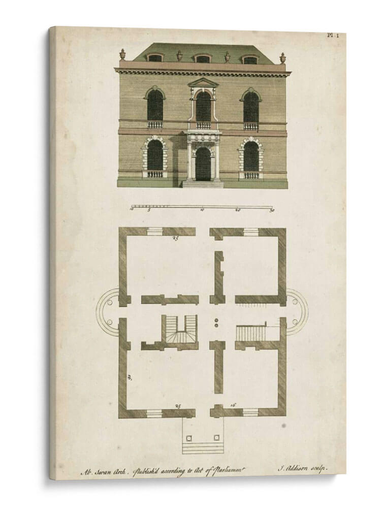 Diseño Para Un Edificio Iv - J. Addison | Cuadro decorativo de Canvas Lab