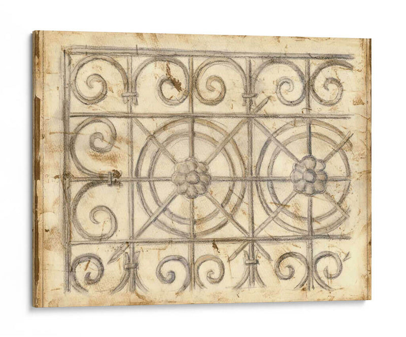 Boceto De Hierro Decorativo I - Megan Meagher | Cuadro decorativo de Canvas Lab