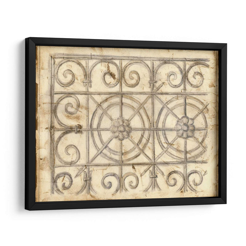 Boceto De Hierro Decorativo I - Megan Meagher | Cuadro decorativo de Canvas Lab