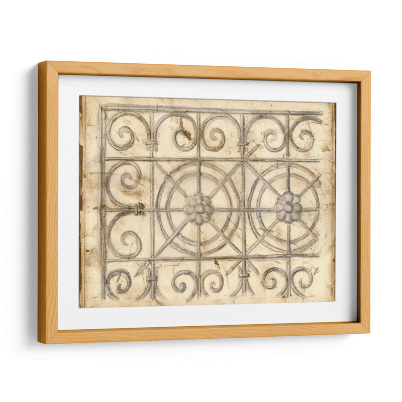 Boceto De Hierro Decorativo I - Megan Meagher | Cuadro decorativo de Canvas Lab