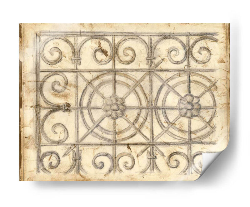 Boceto De Hierro Decorativo I - Megan Meagher | Cuadro decorativo de Canvas Lab