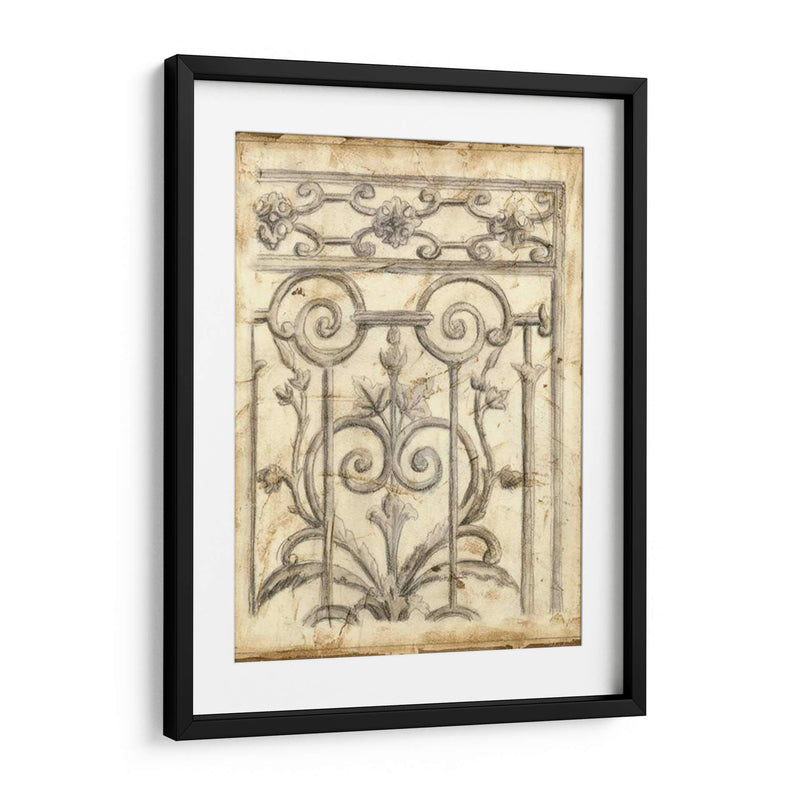 Bosquejo De Hierro Decorativo Ii - Megan Meagher | Cuadro decorativo de Canvas Lab