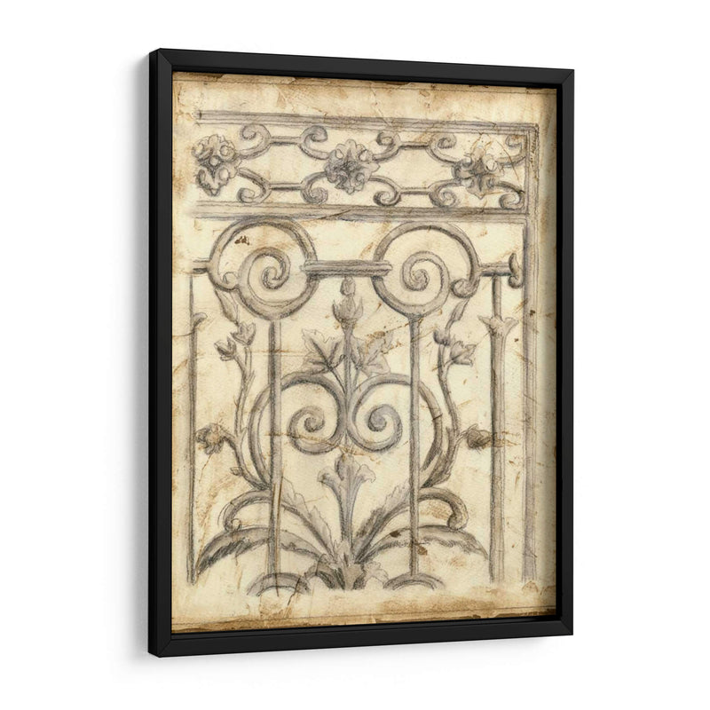 Bosquejo De Hierro Decorativo Ii - Megan Meagher | Cuadro decorativo de Canvas Lab