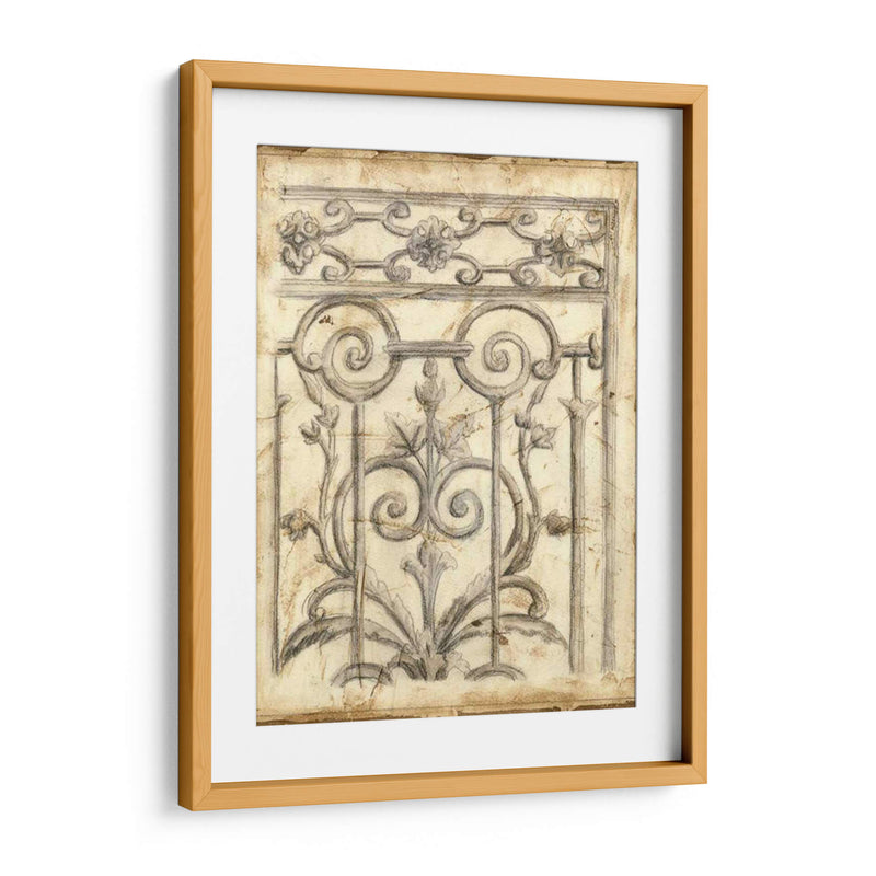 Bosquejo De Hierro Decorativo Ii - Megan Meagher | Cuadro decorativo de Canvas Lab