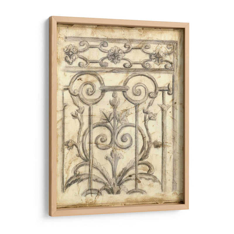 Bosquejo De Hierro Decorativo Ii - Megan Meagher | Cuadro decorativo de Canvas Lab