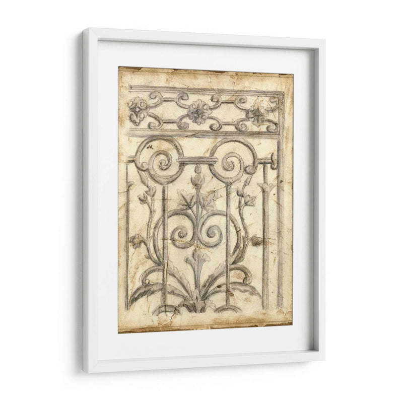 Bosquejo De Hierro Decorativo Ii - Megan Meagher | Cuadro decorativo de Canvas Lab