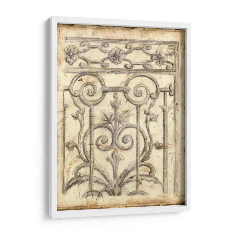 Bosquejo De Hierro Decorativo Ii - Megan Meagher | Cuadro decorativo de Canvas Lab