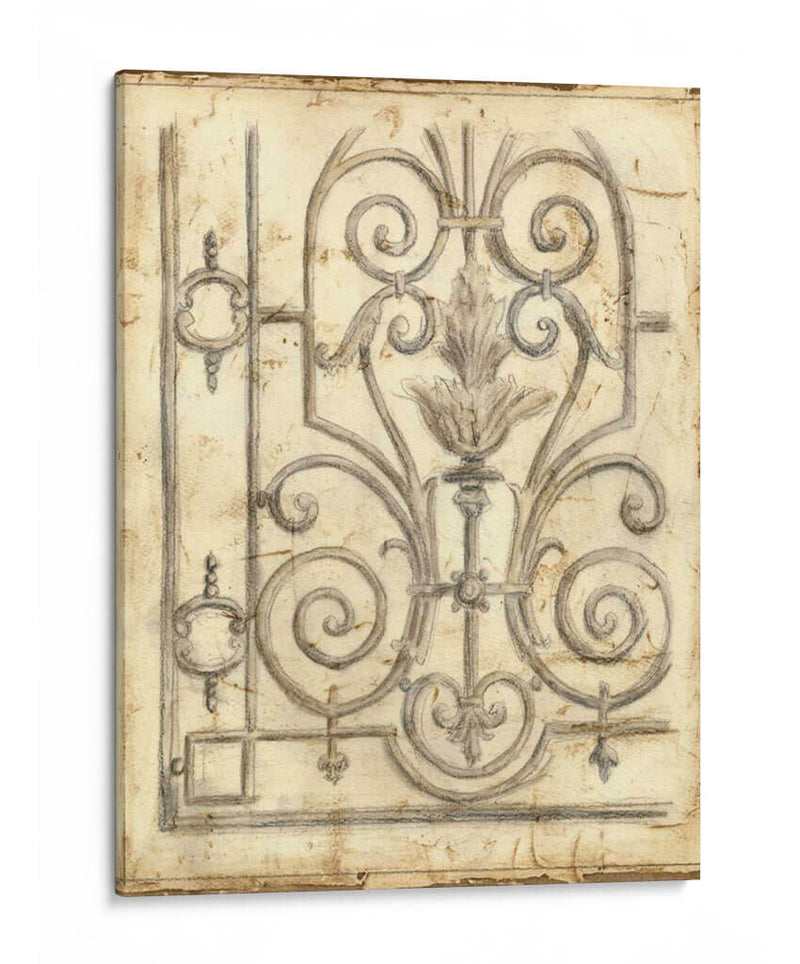 Bosquejo De Hierro Decorativo Iii - Megan Meagher | Cuadro decorativo de Canvas Lab