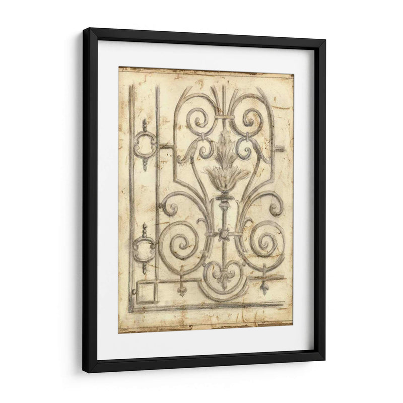 Bosquejo De Hierro Decorativo Iii - Megan Meagher | Cuadro decorativo de Canvas Lab
