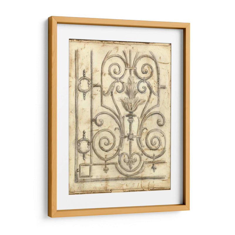 Bosquejo De Hierro Decorativo Iii - Megan Meagher | Cuadro decorativo de Canvas Lab