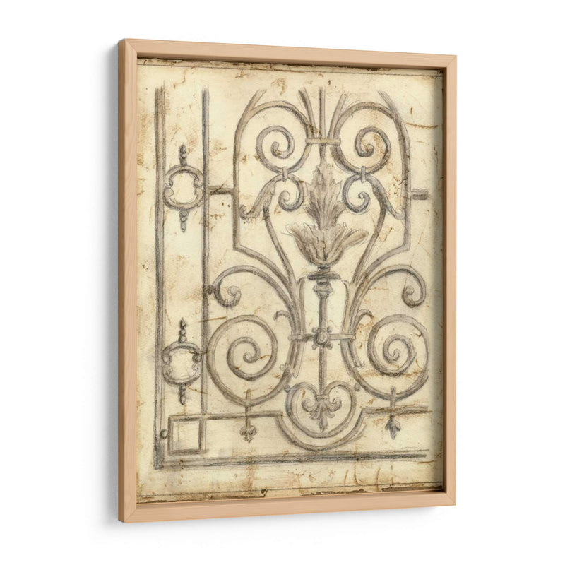 Bosquejo De Hierro Decorativo Iii - Megan Meagher | Cuadro decorativo de Canvas Lab
