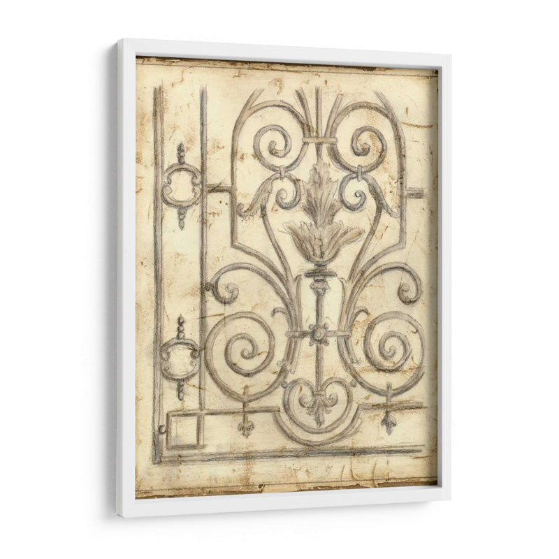 Bosquejo De Hierro Decorativo Iii - Megan Meagher | Cuadro decorativo de Canvas Lab