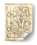 Bosquejo De Hierro Decorativo Iii - Megan Meagher | Cuadro decorativo de Canvas Lab