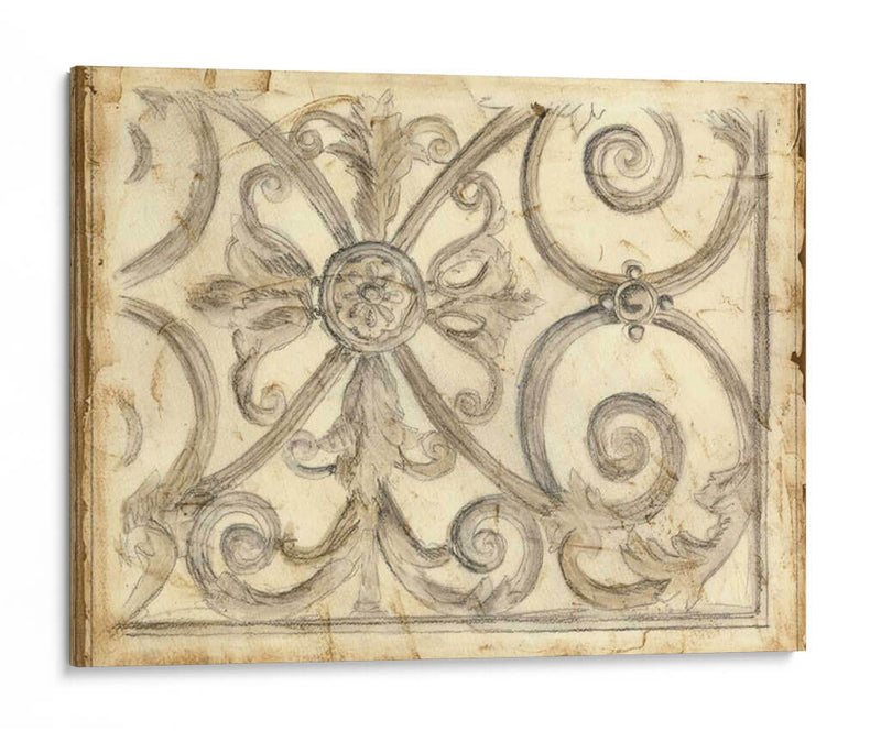 Bosquejo De Hierro Decorativo Iv - Megan Meagher | Cuadro decorativo de Canvas Lab