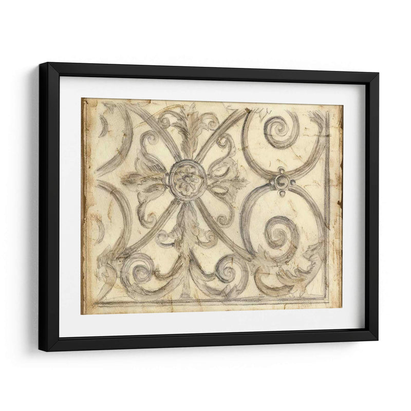 Bosquejo De Hierro Decorativo Iv - Megan Meagher | Cuadro decorativo de Canvas Lab