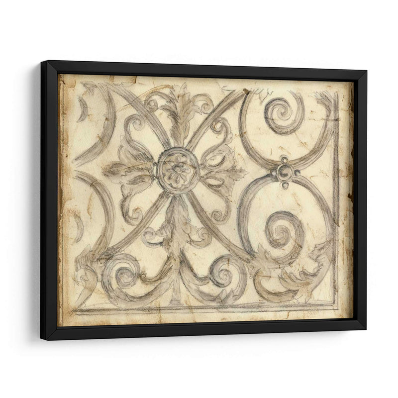 Bosquejo De Hierro Decorativo Iv - Megan Meagher | Cuadro decorativo de Canvas Lab