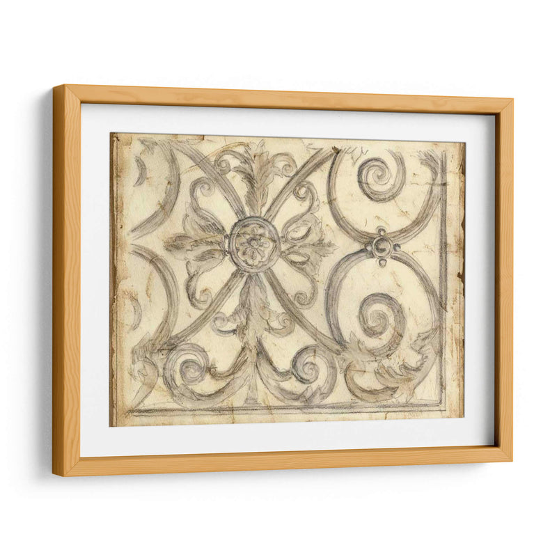 Bosquejo De Hierro Decorativo Iv - Megan Meagher | Cuadro decorativo de Canvas Lab