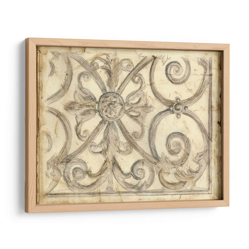 Bosquejo De Hierro Decorativo Iv - Megan Meagher | Cuadro decorativo de Canvas Lab