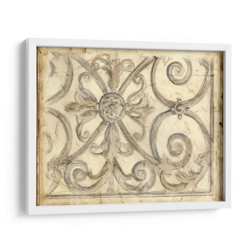 Bosquejo De Hierro Decorativo Iv - Megan Meagher | Cuadro decorativo de Canvas Lab