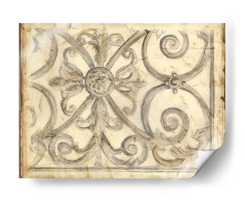 Bosquejo De Hierro Decorativo Iv - Megan Meagher | Cuadro decorativo de Canvas Lab