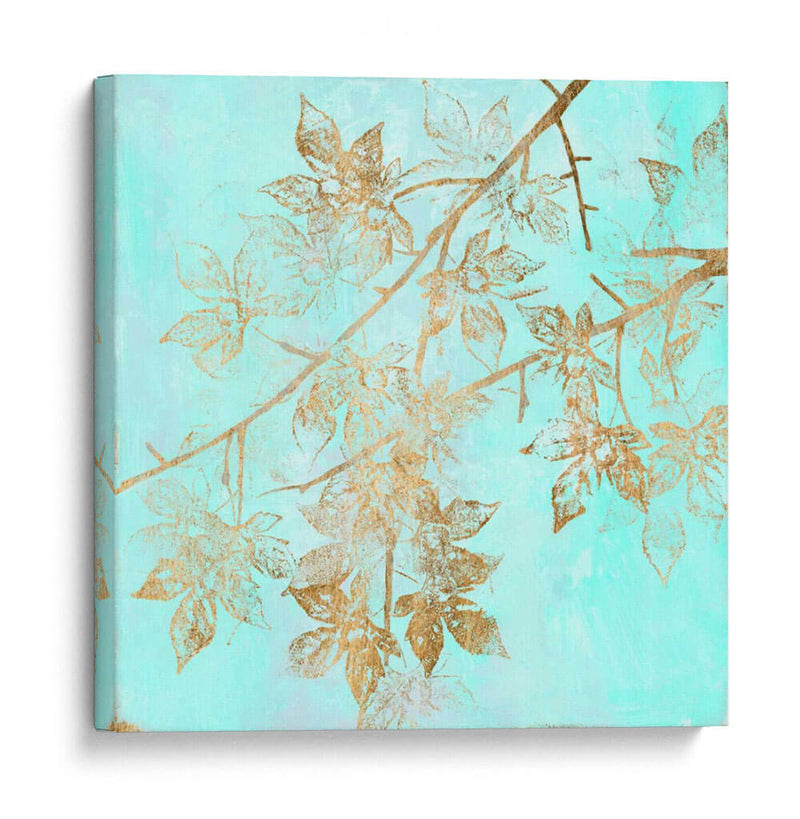 Aqua Y Oro Maple Ii - Jennifer Goldberger | Cuadro decorativo de Canvas Lab