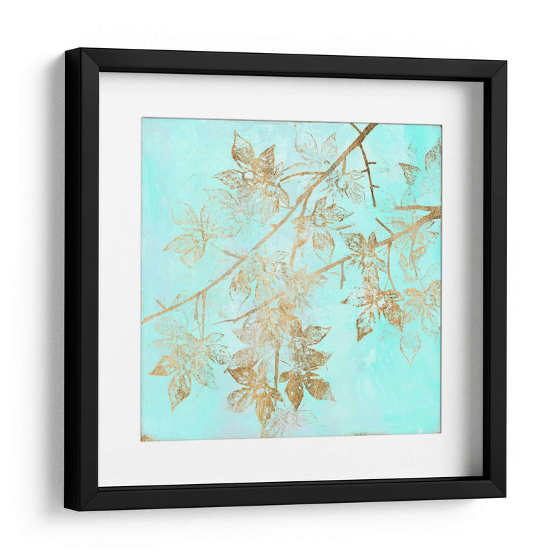 Aqua Y Oro Maple Ii - Jennifer Goldberger | Cuadro decorativo de Canvas Lab