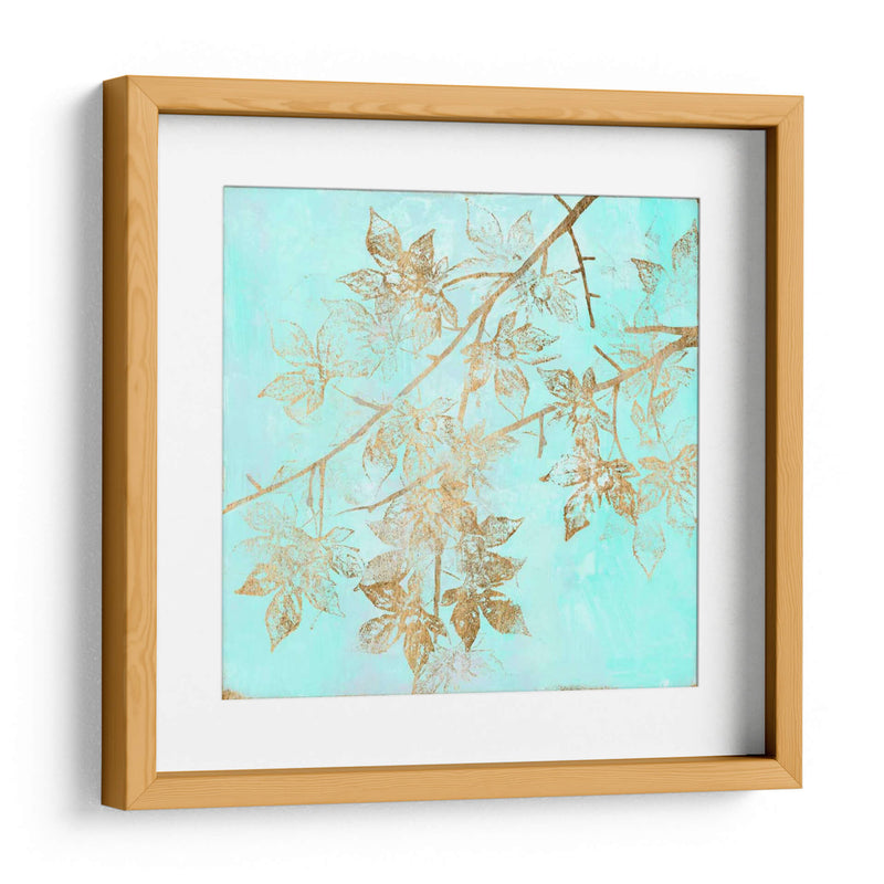 Aqua Y Oro Maple Ii - Jennifer Goldberger | Cuadro decorativo de Canvas Lab