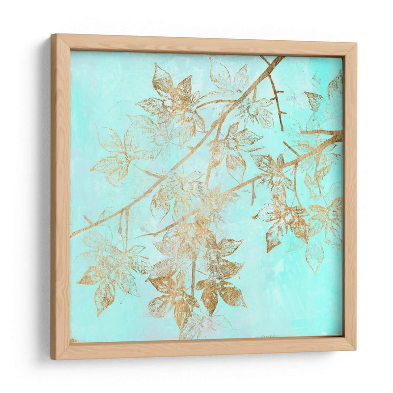 Aqua Y Oro Maple Ii - Jennifer Goldberger | Cuadro decorativo de Canvas Lab