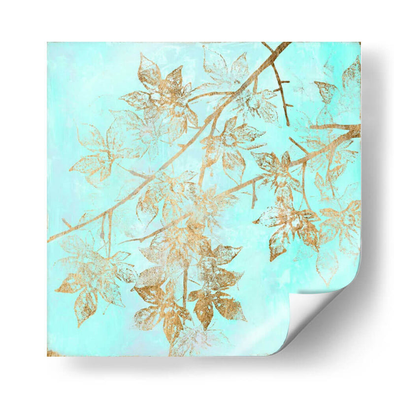 Aqua Y Oro Maple Ii - Jennifer Goldberger | Cuadro decorativo de Canvas Lab