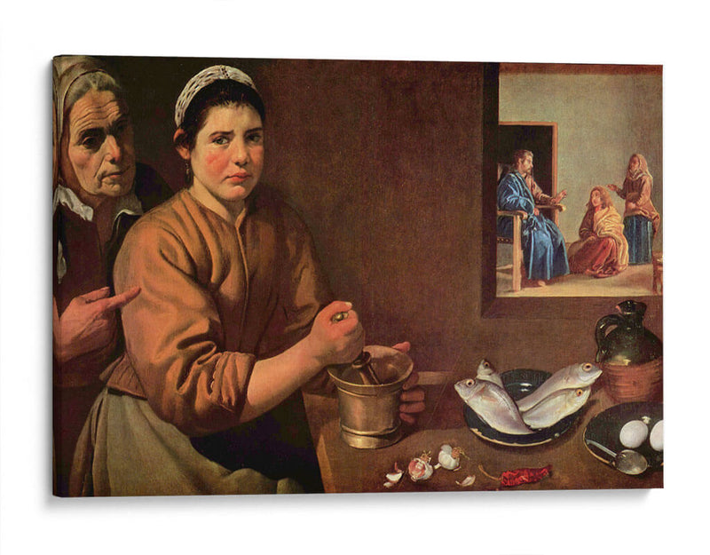Cristo en casa de Marta y María - Diego Velázquez | Cuadro decorativo de Canvas Lab