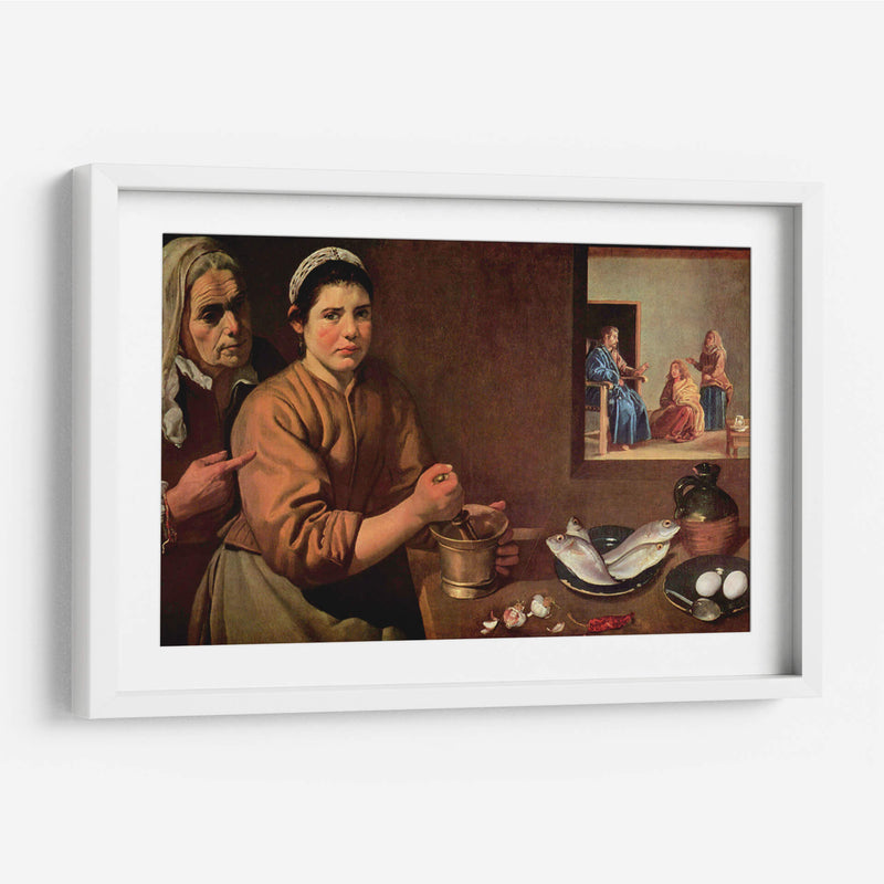Cristo en casa de Marta y María - Diego Velázquez | Cuadro decorativo de Canvas Lab