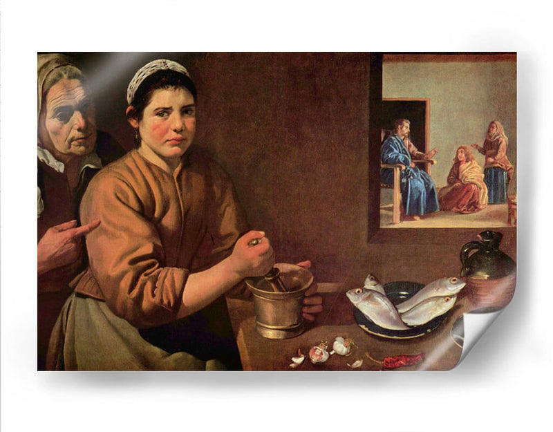 Cristo en casa de Marta y María - Diego Velázquez | Cuadro decorativo de Canvas Lab