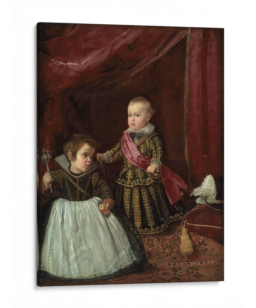 El príncipe Baltasar Carlos con un enano - Diego Velázquez | Cuadro decorativo de Canvas Lab