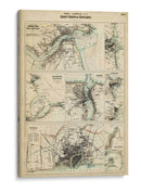 Mapa De La Costa De Inglaterra Iii | Cuadro decorativo de Canvas Lab