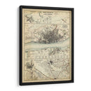 Mapa De La Costa De Inglaterra Iv | Cuadro decorativo de Canvas Lab