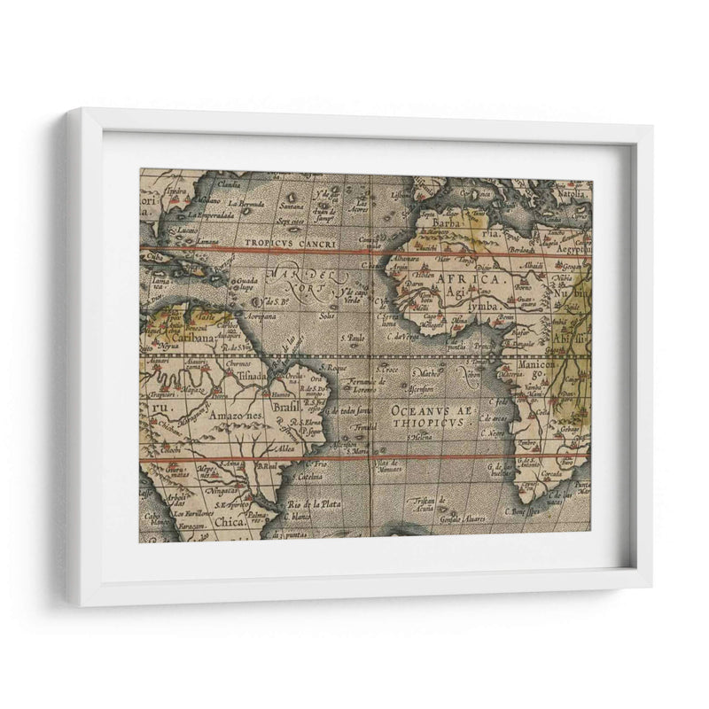 Mapa Del Mundo Antiguo Grid V - Vision Studio | Cuadro decorativo de Canvas Lab