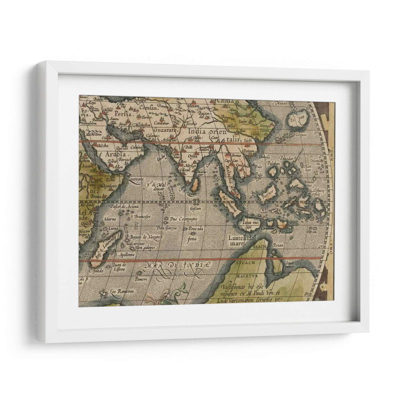 Mapa Del Mundo Antiguo Grid Vi - Vision Studio | Cuadro decorativo de Canvas Lab