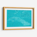Mapa De Cuba En Aqua - Vision Studio | Cuadro decorativo de Canvas Lab