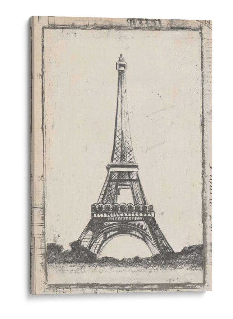 Boceto De Eiffel - Ethan Harper | Cuadro decorativo de Canvas Lab