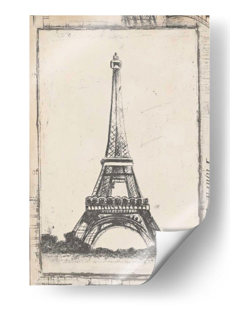 Boceto De Eiffel - Ethan Harper | Cuadro decorativo de Canvas Lab