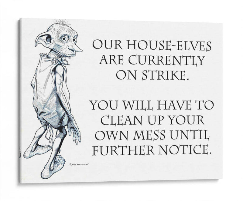 Huelga de elfos domésticos | Cuadro decorativo de Canvas Lab